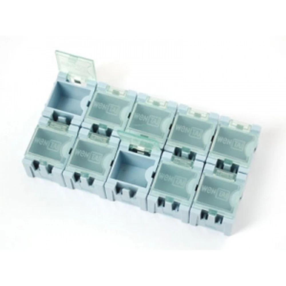 10 SMD-Modulboxen mit Deckel für die Elektronikaufbewahrung