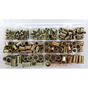 220 Stk. Nietmuttern aus verzinktem Stahl M3-M10 - Komplettset