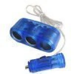 Dreifach-Zigarettenanzünder-Adapter fürs Auto - 3-in-1 blau