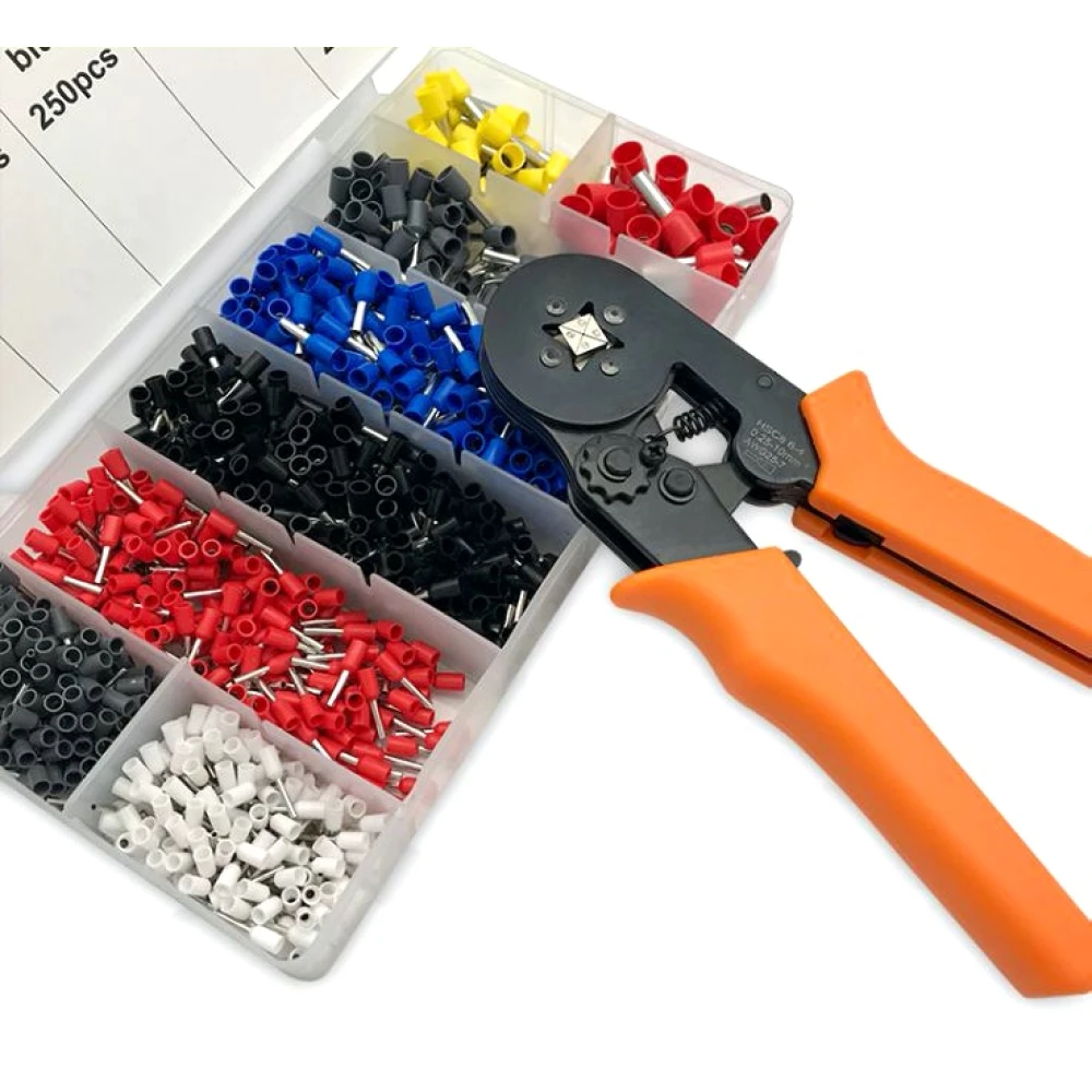 Crimpzange mit Aderendhülsen 0.25-10 mm² - 1200-teiliges Set