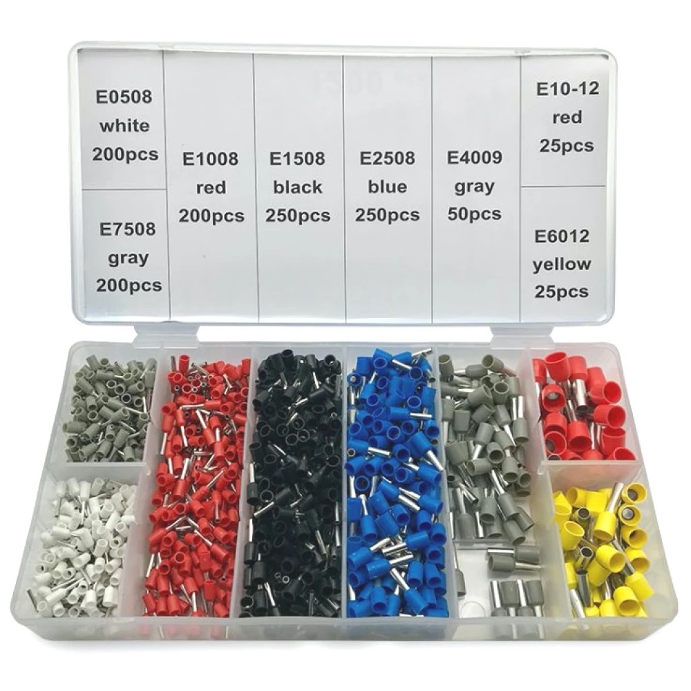 Crimpzange mit Aderendhülsen 0.25-10 mm² - 1200-teiliges Set