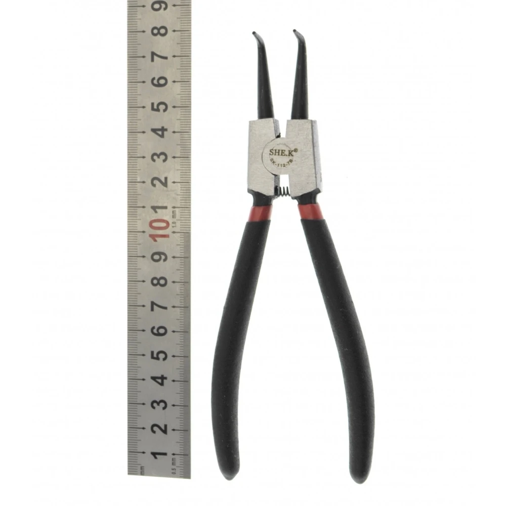 Gebogene Seegeringzange 180mm SK-112-7b von SHEK für Sicherungsringe