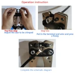 Crimpzange 6-50mm² mit rutschfesten Griffen und verstellbarer Drehung