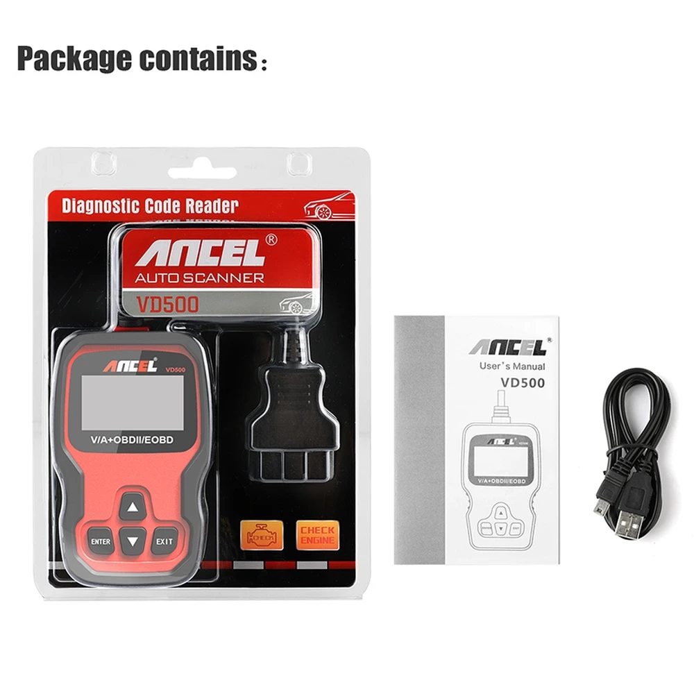 Ancel VD500 OBD2 für VW, Audi, Seat und Skoda – Fehlercode-Leser