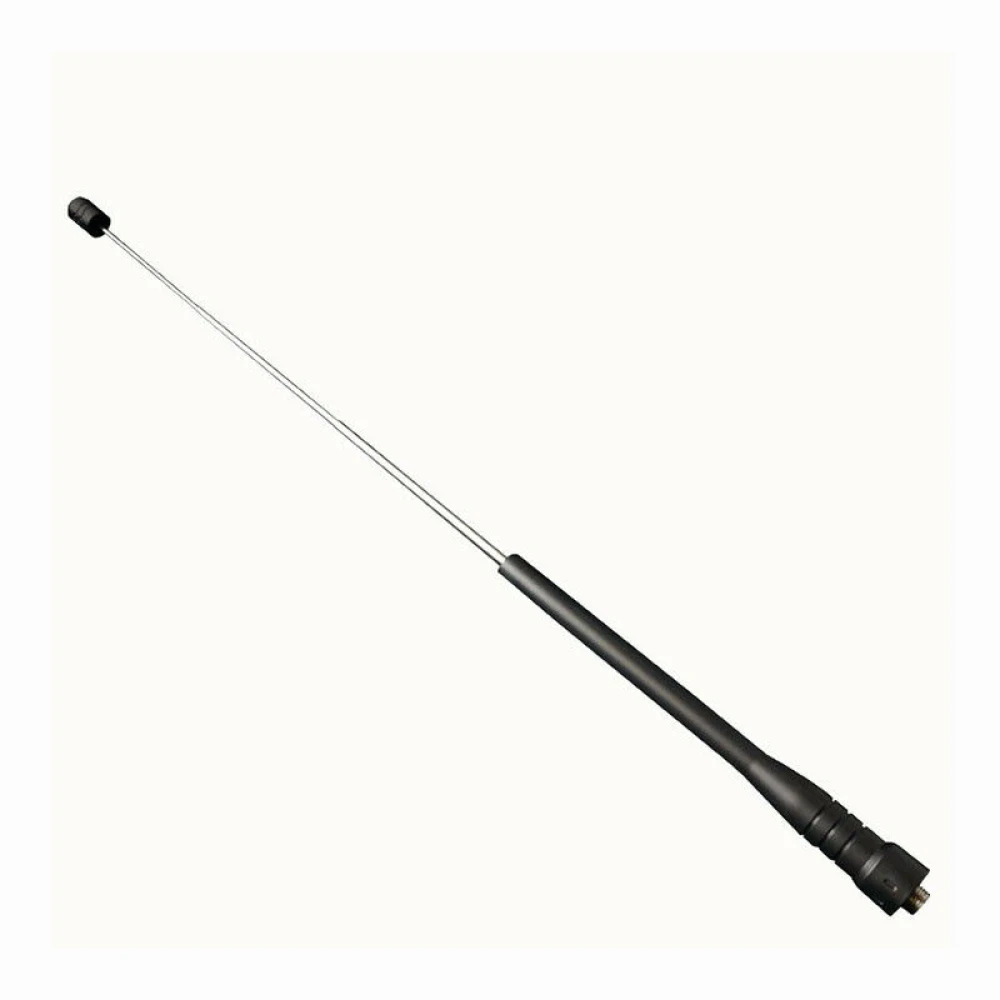 Antena telescópica para Walkie Talkie Baofeng extendida mostrando su longitud