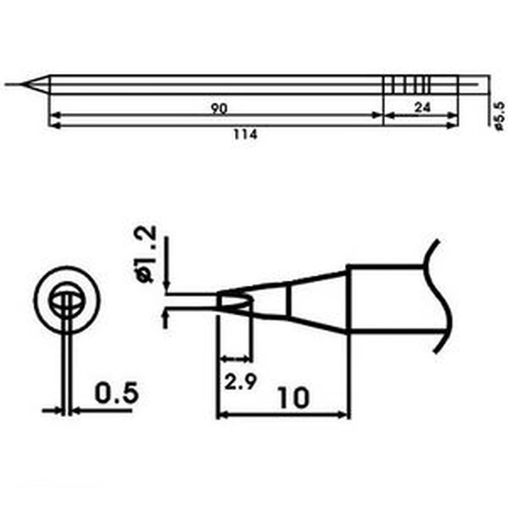 Aoyue LF-12D Lötkolbenspitze mit Heizwiderstand für Aoyue-Lötkolben