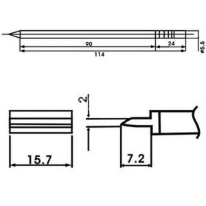 Aoyue LF-1401 Lötkolbenspitze mit Heizung für Lötstationen