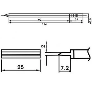 Aoyue LF-1403 Lötkolbenspitze mit Heizelement für Lötstationen