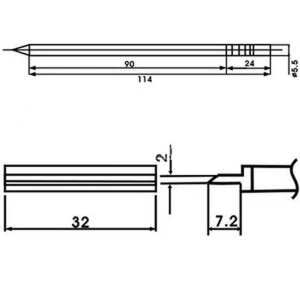 Aoyue LF-1404 Lötkolbenspitze mit Heizelement für Lötstationen
