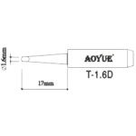 Aoyue T1,6d Ersatz-Lötspitze für Lötstationen
