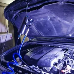 AUTOOL C80 en taller automotriz para limpieza de inyectores