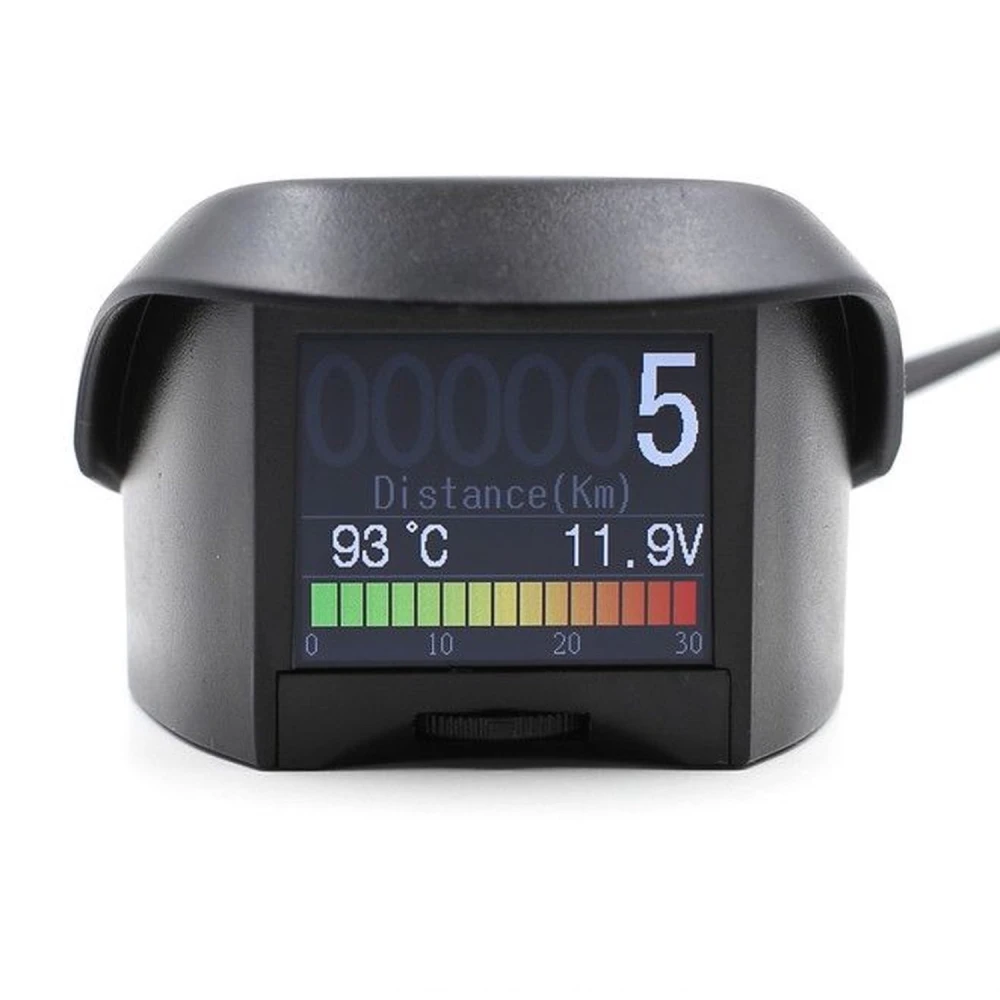 Autool X50 mostrando alarma de temperatura alta en vehículo