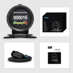 Vista frontal del Autool X60 OBD HUD medidor digital multifunción