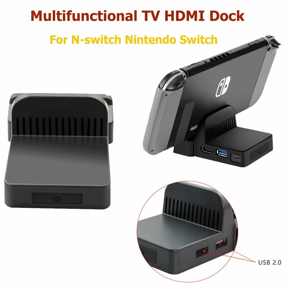 Tragbare Dockingstation für Nintendo Switch – kompaktes Mini HDMI USB Dock