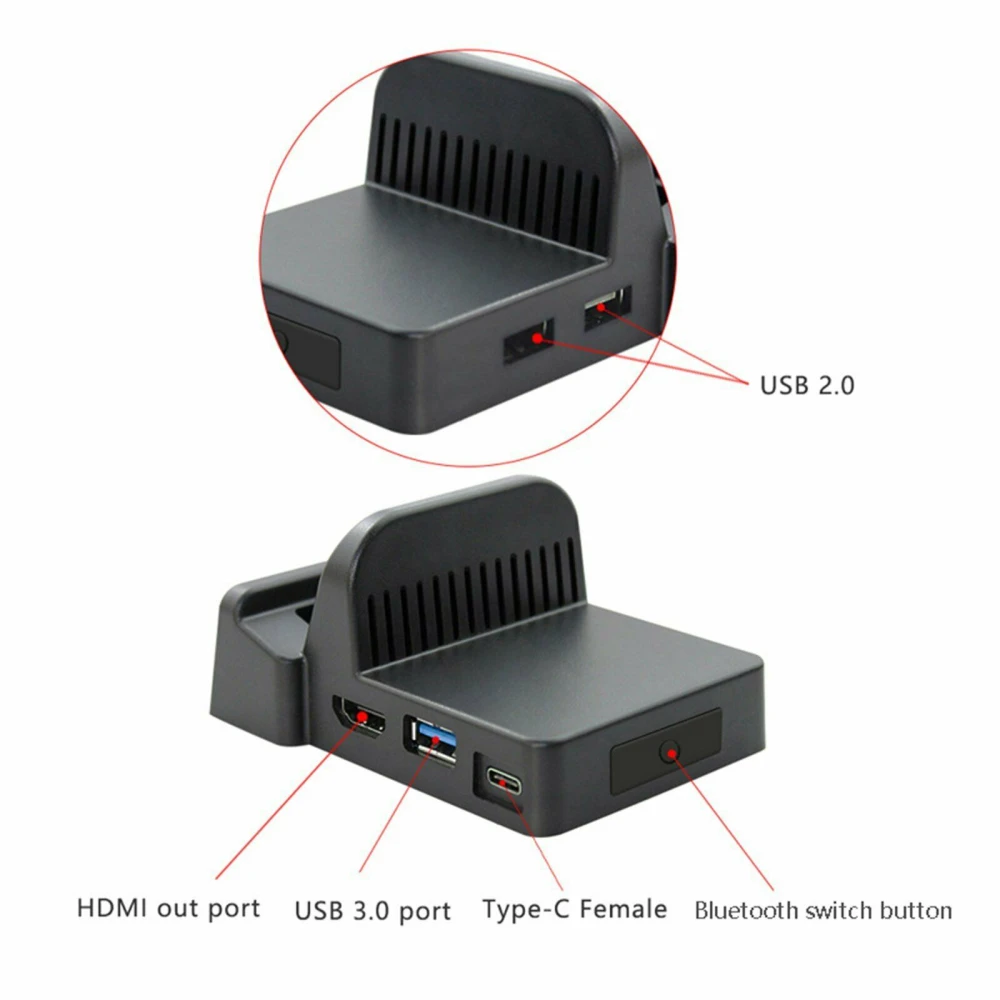 Tragbare Dockingstation für Nintendo Switch – kompaktes Mini HDMI USB Dock