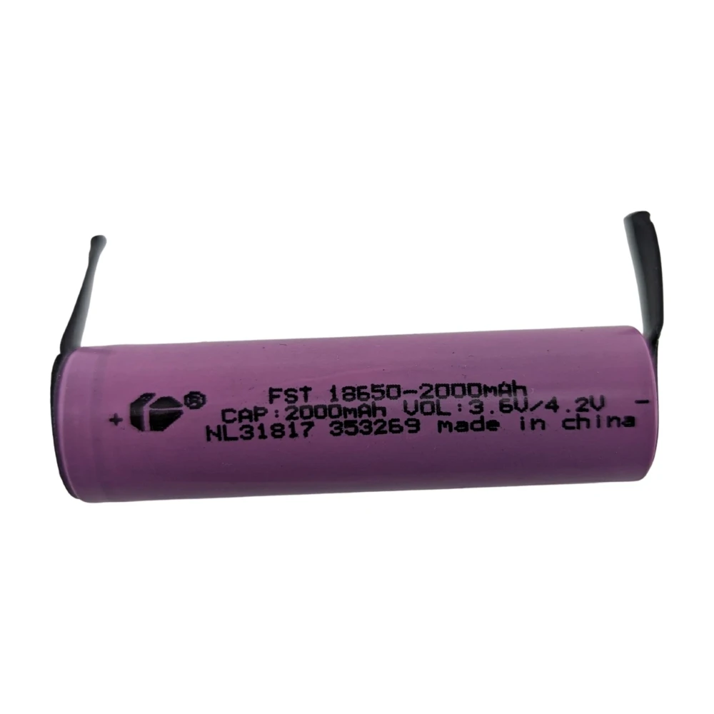 18650 Akku 2000mAh mit Lötfahne - Hohe Kapazität und Langlebigkeit