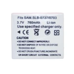 Kompatibler Samsung SB-L0737 Akku für Samsung Digitalkameras