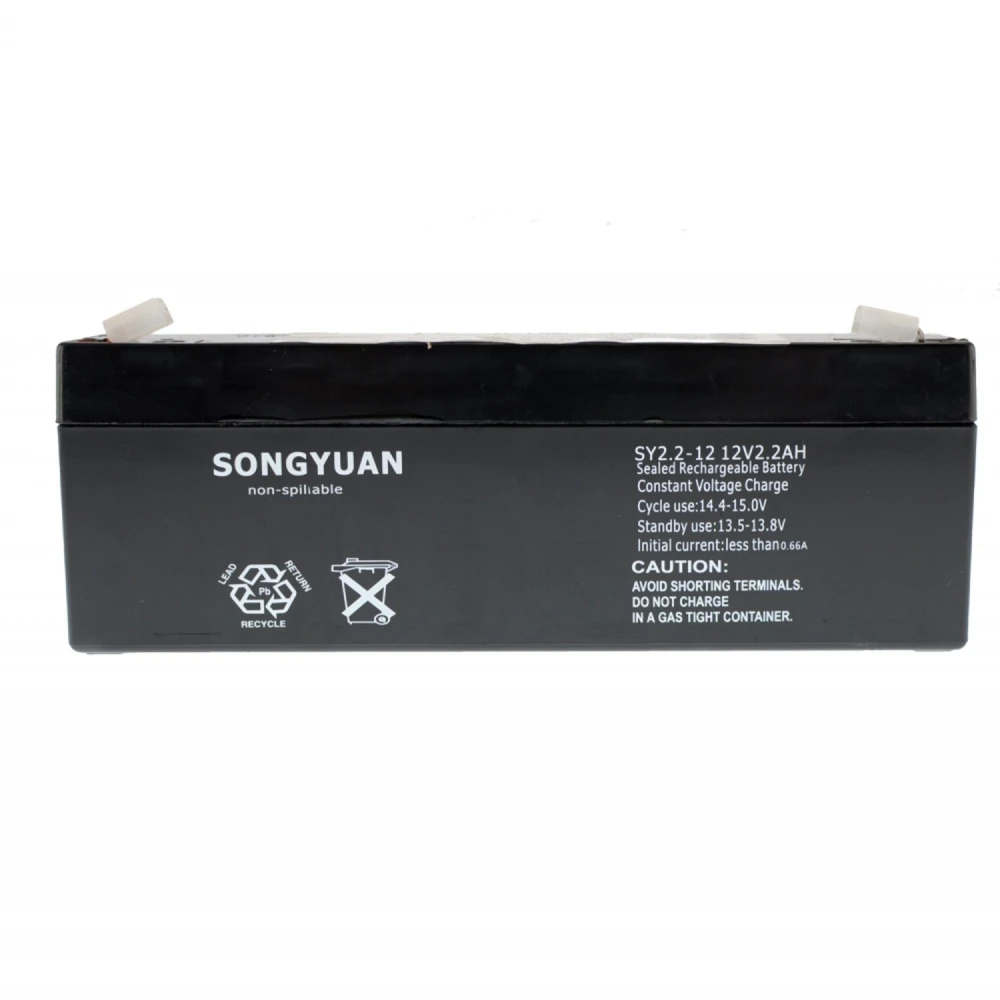 12V 2.2Ah Gel-Bleiakku SY2.2-12 für Alarmanlagen und Elektrospielzeug