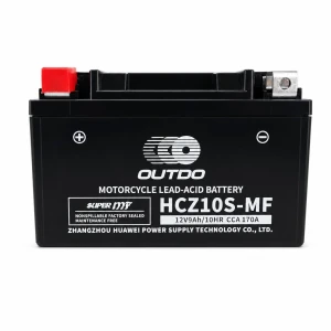OUTDO Motorradbatterie AGM 12V 9Ah OUTDO HCZ10S-MF - Kompatibel Yuasa YTZ10S(-BS) / GTZ10S / ETZ10S