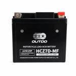 Motorradbatterie AGM 12V 6Ah OUTDO HCZ7D-MF - Kompatibel Yuasa YTZ7S-BS / GTZ7S / ETZ7S