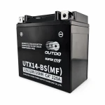 Motorradbatterie AGM 12V 12Ah OUTDO UTX14-BS(MF) - Kompatibel Yuasa YTX14-BS / GTX14-BS / ETX14-BS