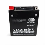 Motorradbatterie AGM 12V 14Ah OUTDO UTX16-BS(MF) - Kompatibel Yuasa YTX16-BS / GTX16-BS / ETX16-BS / 16-B