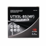 Motorradbatterie AGM 12V 5Ah OUTDO UTX5L-BS(MF) - Kompatibel Yuasa YTX5L-BS / GTX5L-BS / ETX5L-BS