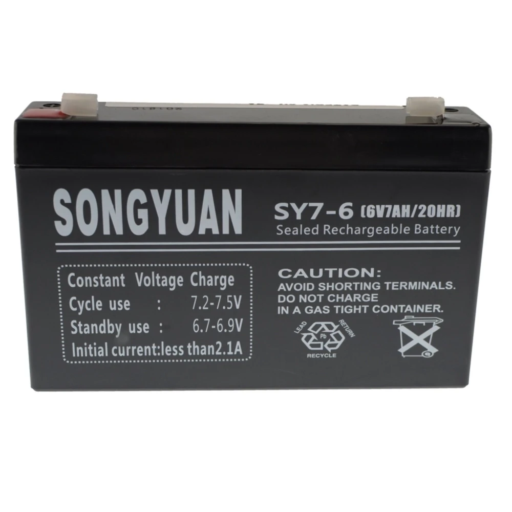 Versiegelter Bleiakku 6V 7Ah SY7-6 für Alarmanlagen und USV