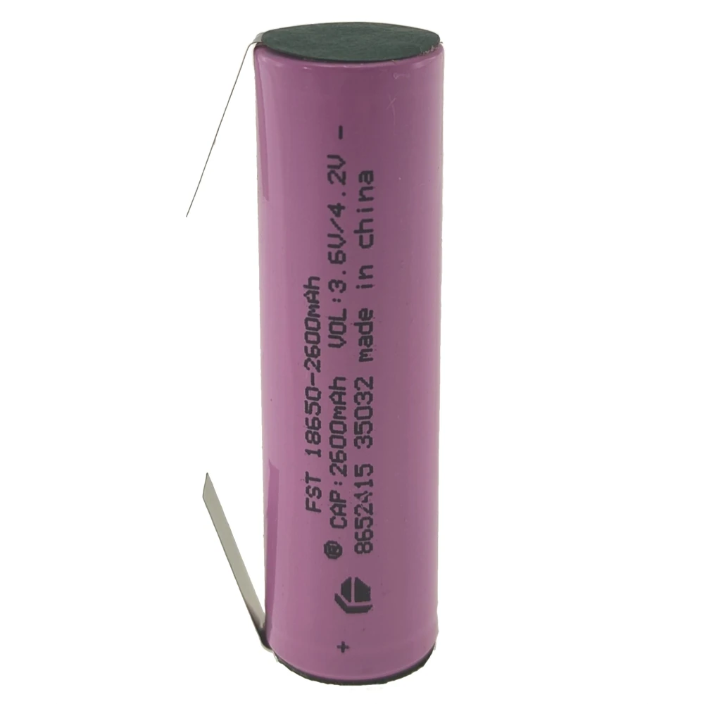Hochwertiger 18650 Akku 2600mAh 3,7V mit Lötfahne