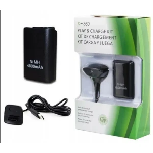 Xbox 360 Akku-Ladegerät für Wireless-Controller, schwarz