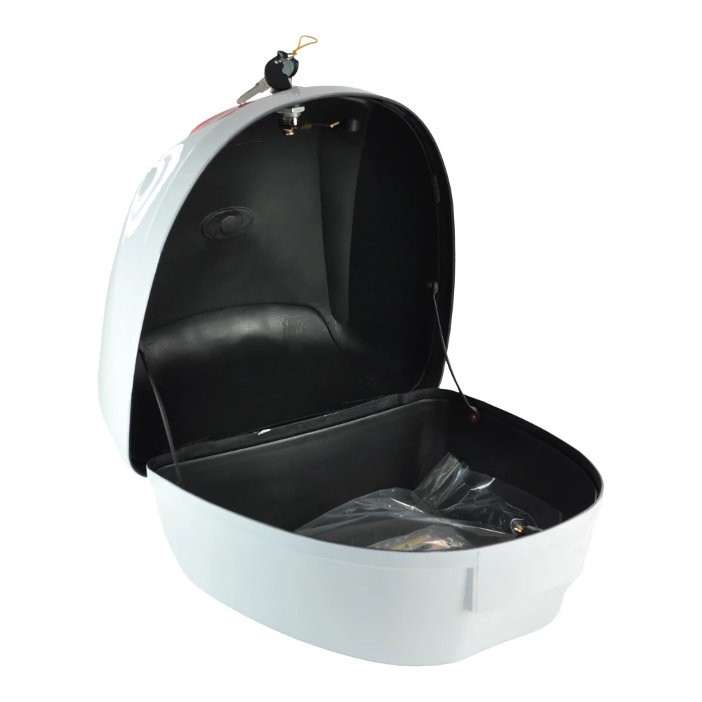 Universales Motorrad-Topcase 28L weiß - Helmkoffer für 1 Helm