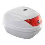 Universales Motorrad-Topcase 28L weiß - Helmkoffer für 1 Helm