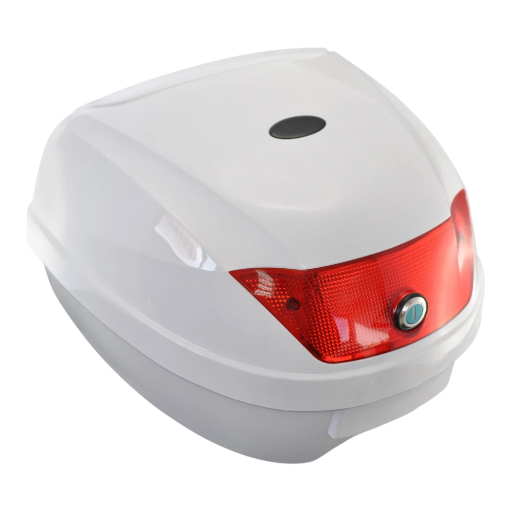Universales Motorrad-Topcase 28L weiß - Helmkoffer für 1 Helm