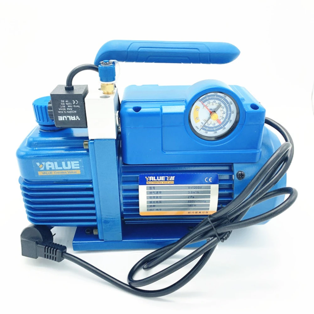 Vakuumpumpe für Klimaanlage mit Manometer Value VI120SV 3,6m3/h