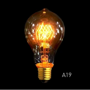 Edison-Glühbirne Vintage E27 40W A19b Spiral für Industrial-Deko