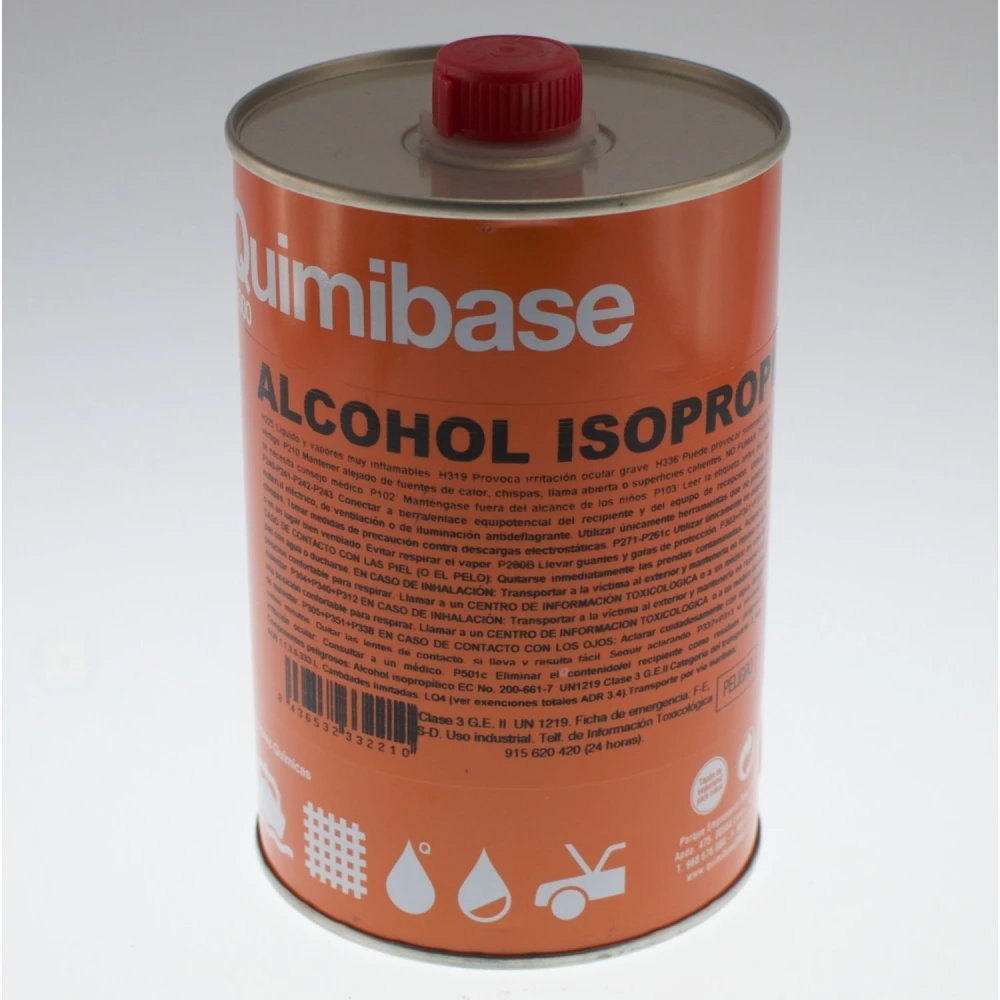 Isopropylalkohol 1 Liter Quimibase für Reinigung und Desinfektion