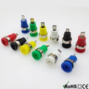 BS4302 2er-Pack 4mm Buchsenstecker Rot-Schwarz für Schalttafeln