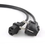 PC-Netzkabel 5 Meter mit Schuko- auf IEC-Winkelstecker für Büro und Zuhause