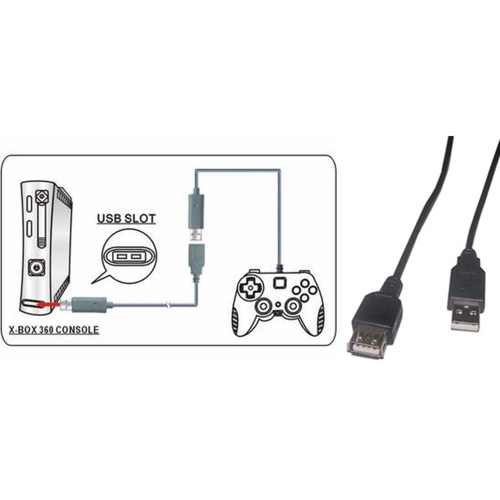 Xbox 360 Controller-Verlängerungskabel zur Verlängerung der Verbindung