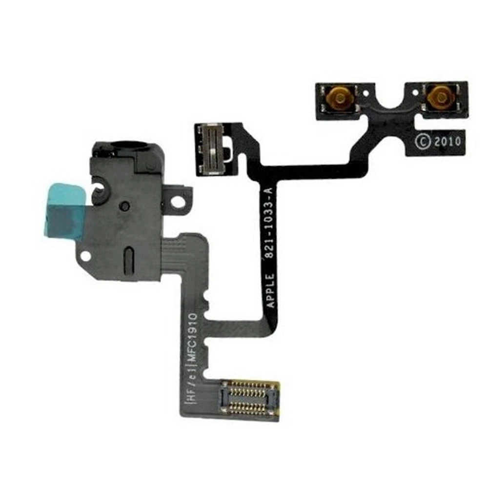 Audio-Flexkabel iPhone 4 Schwarz - Originalersatz für Reparatur