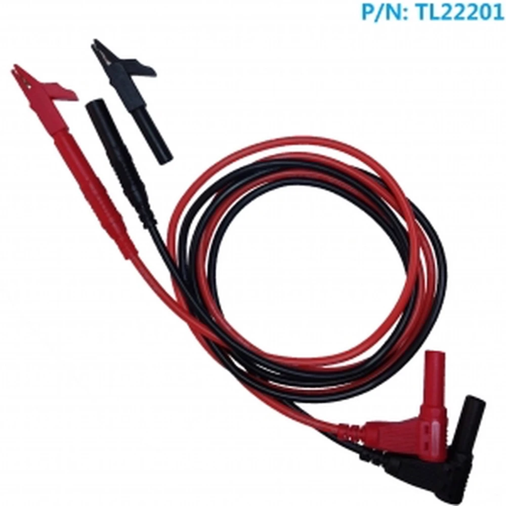 4mm Bananenstecker-Kabel mit Krokodilklemme TL22201 rot und schwarz von Amass
