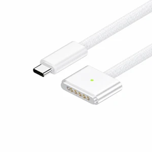 USB-C auf MagSafe 3 140W Kabel für MacBook Pro und Air – 2 m geflochten, Weiß