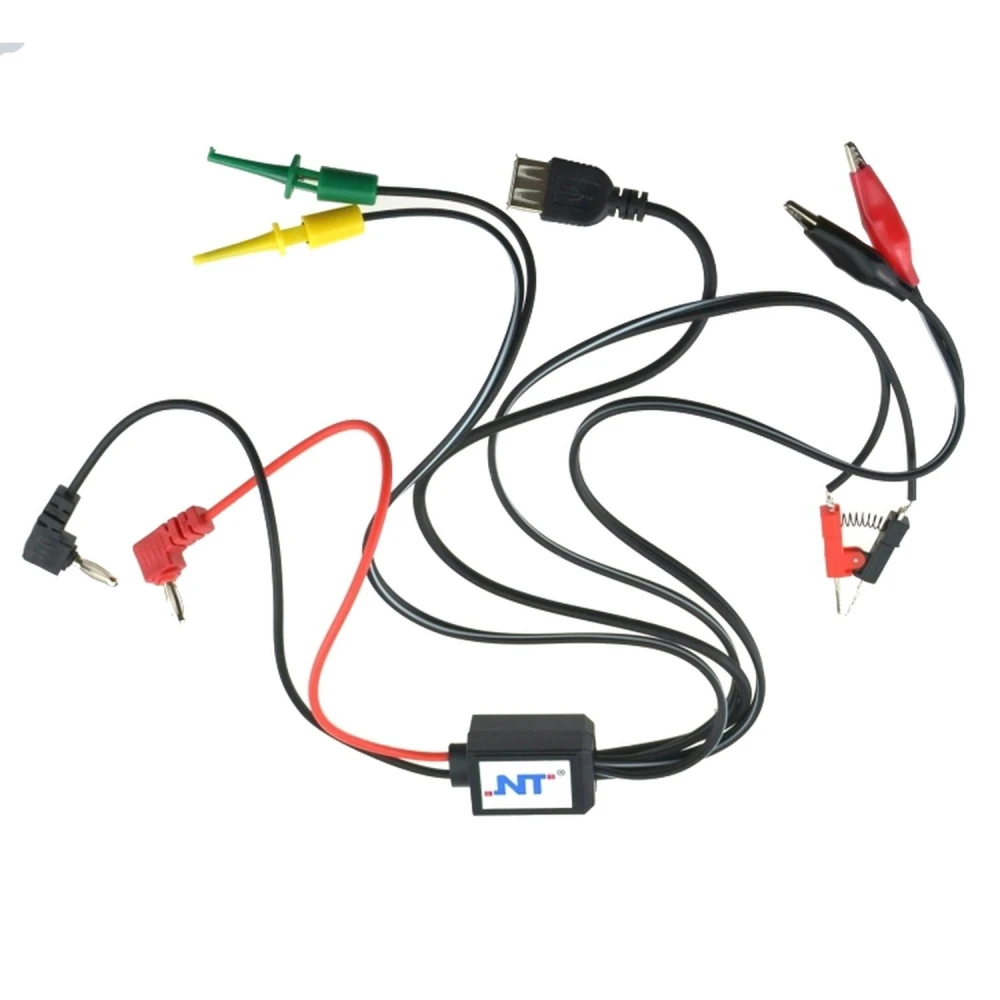 Excel Netzteilkabel für regelbares Netzteil mit USB, Krokodilklemmen und Clips