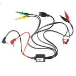 Excel Netzteilkabel für regelbares Netzteil mit USB, Krokodilklemmen und Clips