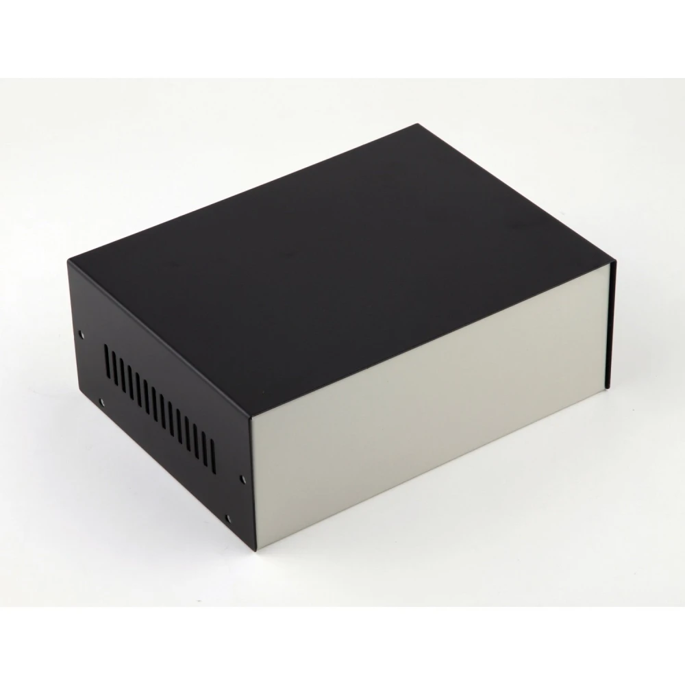 Caja metálica para proyectos 210x155x80mm con patas de goma para estabilidad