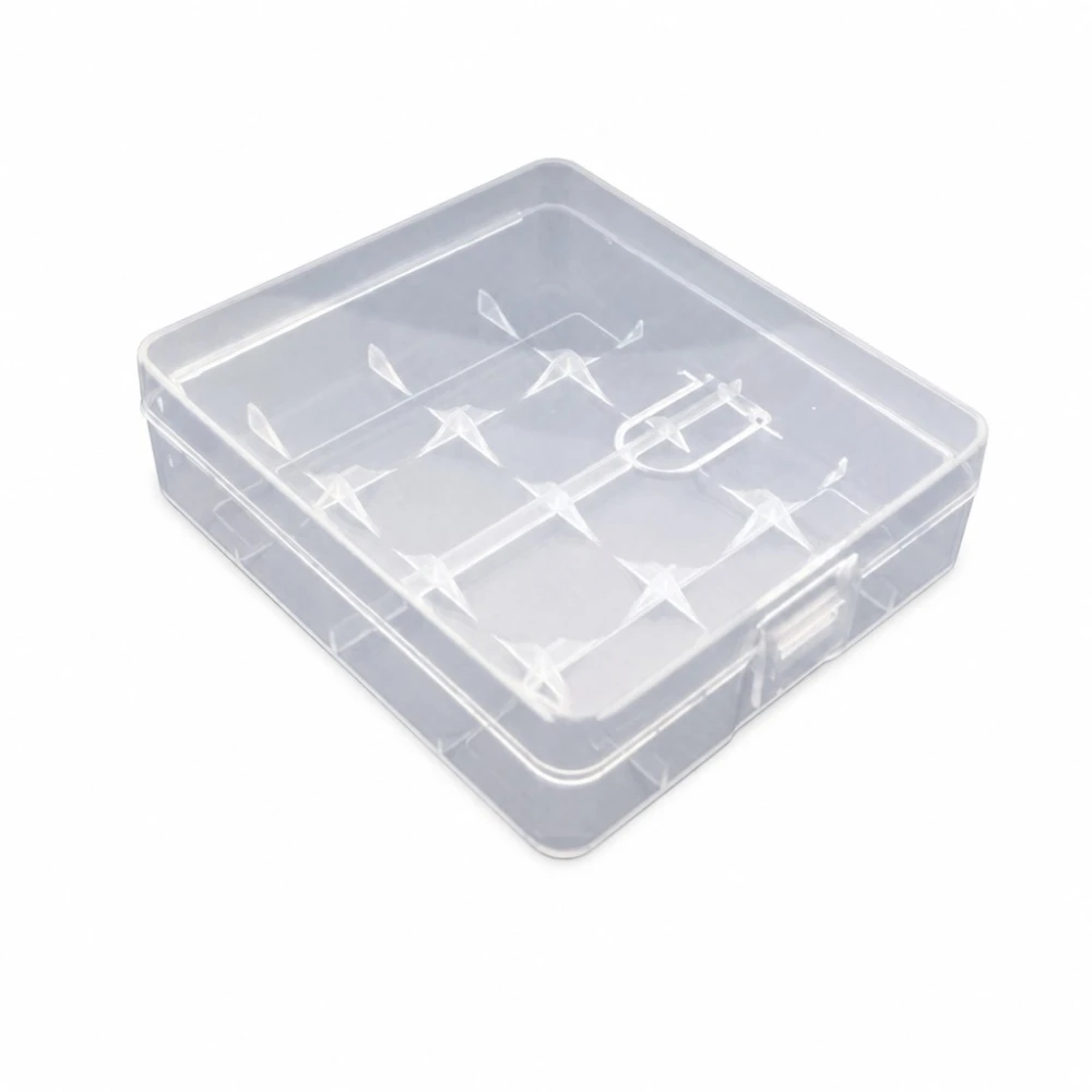 Batteriehalter-Box 4× 18650 Transparenter Kunststoff Aufbewahrung Schutz