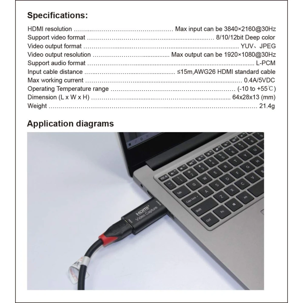 HDMI-USB Video Capture Card 1080P für Streaming, Gaming und Videokonferenzen