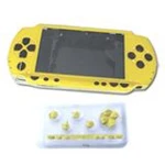 PSP Gehäuse komplett gelb mit Tasten für Reparatur