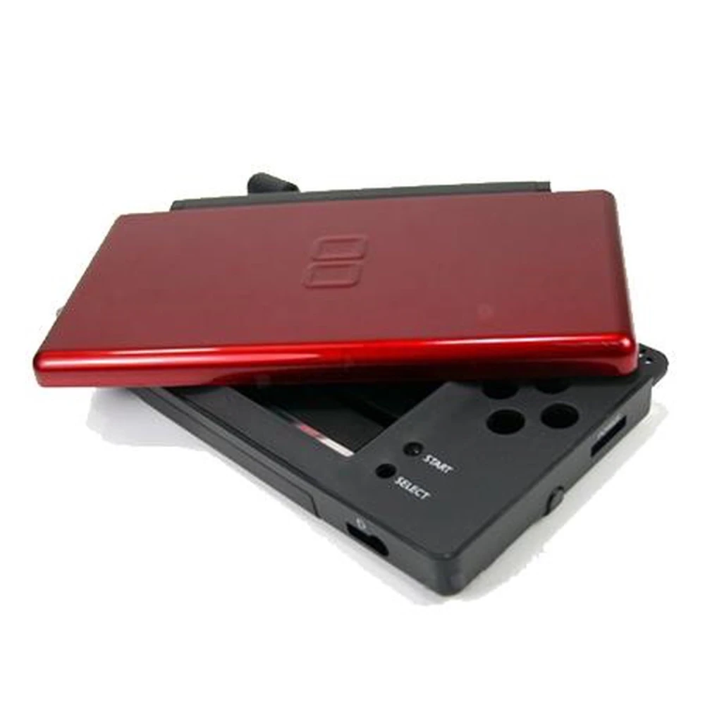 Ersatzgehäuse für Nintendo DS Lite in Schwarz und Rot mit Schrauben