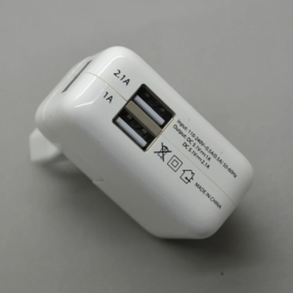 Dual-USB-Netzladegerät 2,1A und 1A für Tablets und Handys
